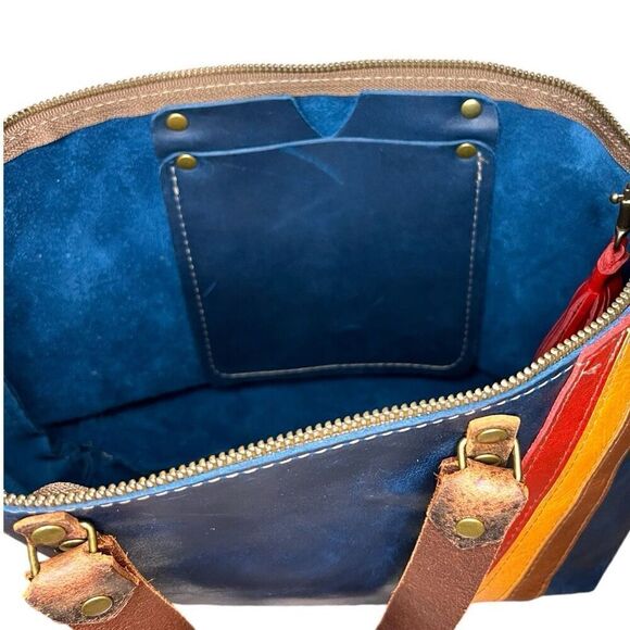 The 70’s Bowler Bag in Indigo Blue - Picture 7 of 7